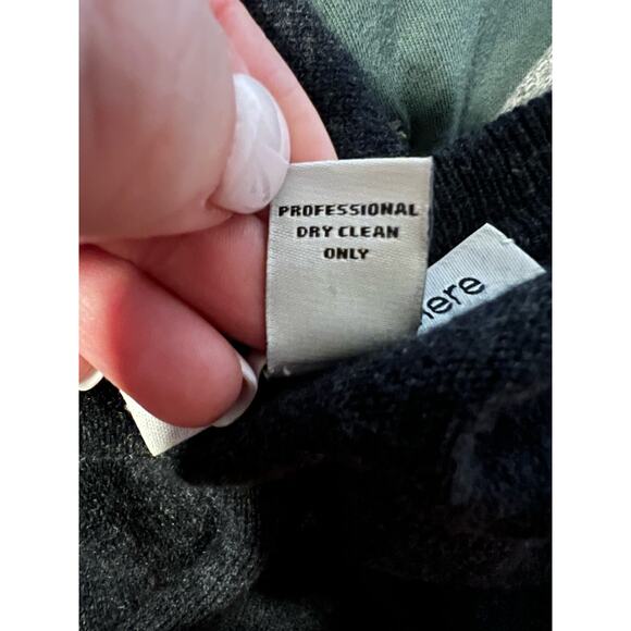 Autumn Cashmere Women's Colorblock Zip-Shoulder Cashmere Sweater Long Sleeve S - Picture 9 of 9